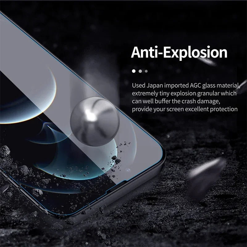 Panzerglassfolie 4PCS Tempered Glass for iPhone 11 12 13 14 15 Pro XR X XS Max Screen Protector on for iPhone 12 Pro Max Mini 7 8 Plus SE Glass